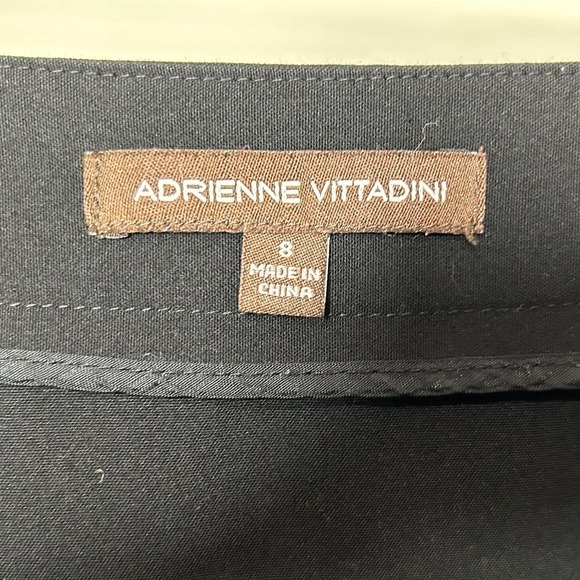 Ruffle Front Black Adrienne Vittadini Skirt Size 8 - Picture 2 of 6